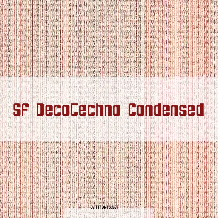 SF DecoTechno Condensed example